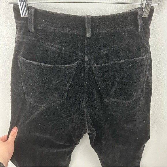 Kenzie Black Velvet Pants Size European 38/US 6 - Picture 10 of 13